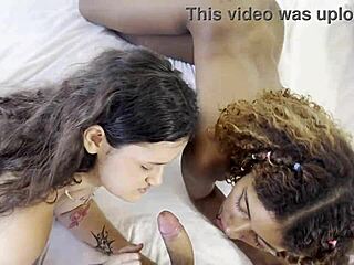 Latina Sucking Best Friend’s Cock with His Girlfriend