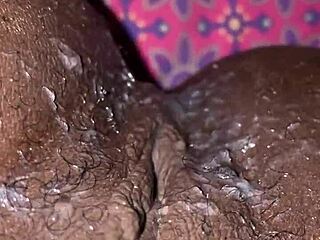 hey, ebony slut gets creampie from bbc