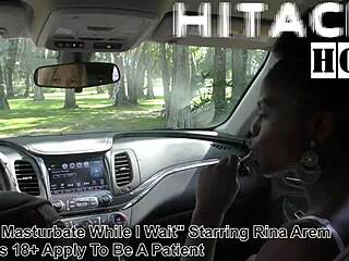 nonnude teen’s teasing car masturbation