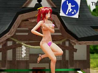 my naked dance with bouncing boobs outdoors