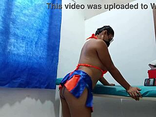 my curvy stepdaughter’s enticing ass plug dance