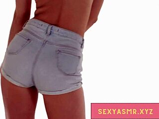 Sexy Tight Jean Shorts Shake That Ass in ASMR