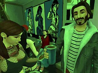filming pov sex with a goth chick at a wild party - sims 4 porn video