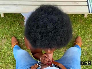 man, i got into debt4k mess but this hard ebony cock outdoors saved me