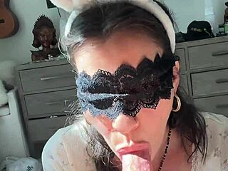 cute bunny girl sucks my cock and begs for a banging