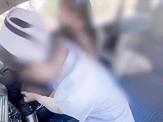thai nurse hooks up for outdoor creampie