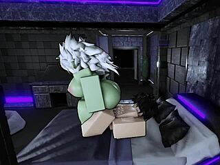 Just another wild breeding night with my fat-ass goblin slut on Roblox. She rode me hard!