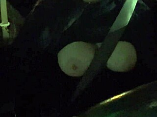 Hey babe, wanna see my huge boobs while I drive? Artemisia Love flashes hard!