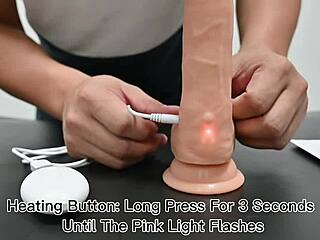 Test this dildo with remote control vibration and heating from Chinese factory