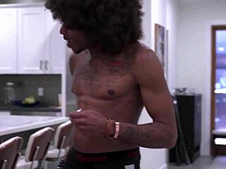 Groovy Ebony BBC Threesome Hints at Deep Ass Worship and Cum in Mouth Action with Huge Boobs