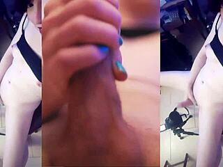 hey, watch this cute tranny slut play solo
