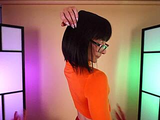Sexy Cosplay Try-On with Wonder Woman and Velma Power