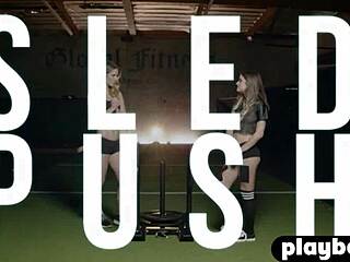 Amazing Workout Session With Big Ass Babes and Hot Blonde Coach Sarati