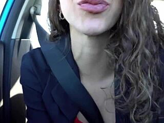 Damn, Uber JOI with Argentinian Milf Swallowing My Load in Car!