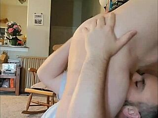 Soft femdom play on the sofa with my wife turns into a wet creampie surprise