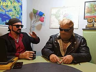 skinny teen with small tits sucked and fucked during a podcast episode
