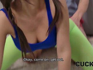 Cuck4k Cannot Avoid It as the Brunette Wife Dances and Follows Instructions While Her Husband Watches in Emotional Turmoil