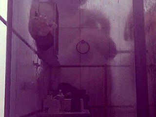 Stepmom Gets Intense Bathroom Sex with Not Son in Chubby Ebony Riding and Doggystyle Action from Voyeur View