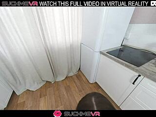 Frida sucks dick then gets fucked in VR