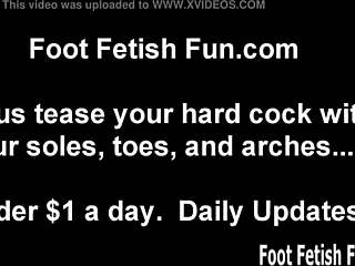 worship our sexy feet while you suck and lick every toe in this hot pov fetish session