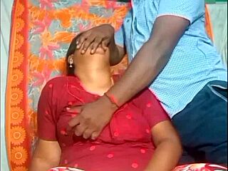 indian teacher shares a casual kiss with her student in the dorm room