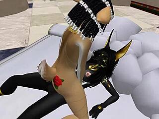 Lady Bastet Of Egypt Uses Her Servant Girl