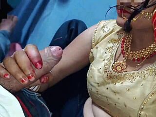 Most beautiful married bhabhi gives a sensual blowjob to her husband