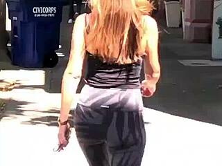 slithering ass jiggles in public spandex