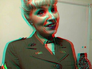 Bettie Hayward in 3D 1940s USMC Marine Scene