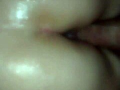 The best oiled pussy gets a hard cock