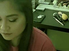 Intense handjob leads to cum facial explosion