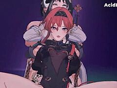 Yinlin Dominates Baizhi In Wild Anime Hentai Clash