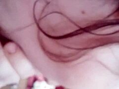 Intriguing encounter where she sucks a nice cock passionately in the bedroom.