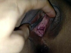 Prying Tight Shaved Pussy with Hard Cock