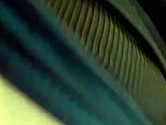 Tattooed horny 19-year-old with natural tits masturbates orally