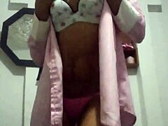 Black wife, are you dancing for your lover to get filled with cum in the marital bed?