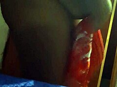 She steps out of the shower, pussy dripping wet