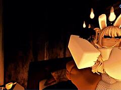 Fucking candy in her cosplay bunny outfit