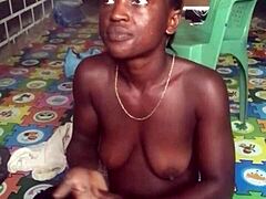 Twerking naked then fucking big dildo in ass and pussy!