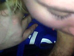 Couple engages in detailed blowjob session