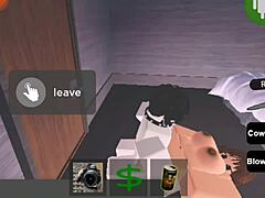 Big tits bouncing on monster cock in sex roblox scene