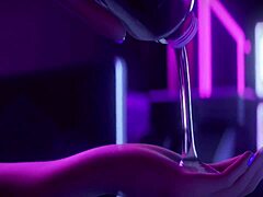 Sombra feels intense pleasure fucking in Overwatch game