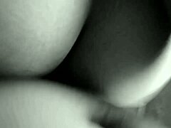 Black friend bends girlfriend over for doggystyle creampie.