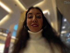 Skinny Teen Pees in Jeans at Mall!