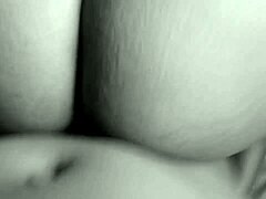 Black friend bends girlfriend over for doggystyle creampie.