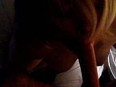 blonde amateur gives a simple blowjob
