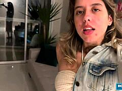 Sexy Scarlett Taylor Gives Lover Wild Blowjob And Rough Facial While Riding In Lingerie.