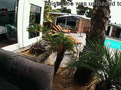 Gigi Breeze CAUGHT NAKED sunbathing then SUCKS and GAGS on cock in public pool with hardcore choking!