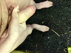 Risky masturbating outside at midday with big cock pov amateur homemade solo naked public outdoor action