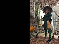 Redhead Milf Hotwife Steffi In Witch Cosplay Sucks Cock Homemade
